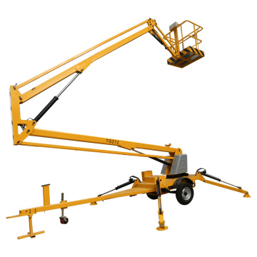 10m Towable Crank Arm Boom Lift Hydraulic Folding Boom Lift